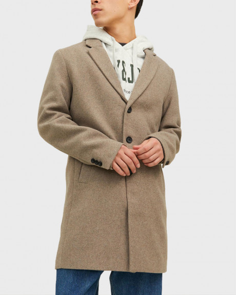 JACK & JONES ΑΝΔΡΙΚΟ ΜΑΛΛΙΝΟ ΠΑΛΤΟ - 12239008