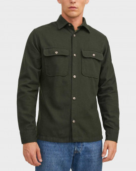 JACK & JONES MEN'S SHIRT - 12236958 - OLIVE GREEN