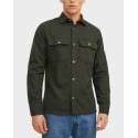 JACK & JONES MEN'S SHIRT - 12236958 - OLIVE GREEN