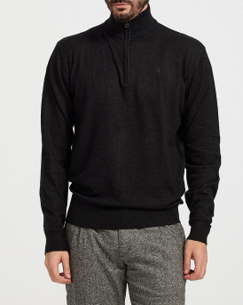 ROOK ΑΝΔΡΙΚΟ HALF-ZIP ΠΟΥΛΟΒΕΡ - 2311102092 - ΜΑΥΡΟ