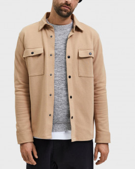 SELECTED MEN'S OVERSHIRT - 16085115 - BEIGE