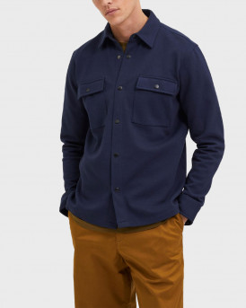 SELECTED MEN'S OVERSHIRT - 16085115 - BLUE