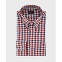 PAUL & SHARK MEN'S CHECK SHIRT - 13313008 - BURGUNDY