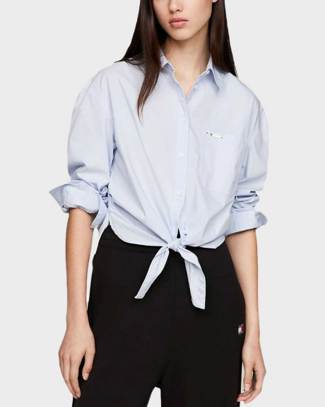 TOMMY JEANS ΓΥΝΑΙΚΕΙΟ ΠΟΥΚΑΜΙΣΟ CROPPED ΔΕΤΟ ΣΧΕΔΙΟ - DW0DW17520