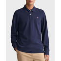 GANT ΑΝΔΡΙΚΗ POLO ΜΠΛΟΥΖΑ ΜΑΚΡΥΜΑΝΙΚΗ - 2230 - ΜΑΥΡΟ