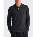GANT ΑΝΔΡΙΚΗ POLO ΜΠΛΟΥΖΑ ΜΑΚΡΥΜΑΝΙΚΗ - 2230 - ΜΑΥΡΟ