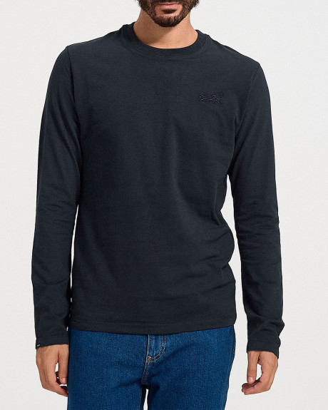 SUPERDRY ΑΝΔΡΙΚΗ ΜΠΛΟΥΖΑ ΚΑΝΟΝΙΚΗ ΓΡΑΜΜΗ 100% ΒΑΜΒΑΚΙ - M6010550A