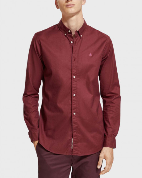 SCOTCH & SODA ΜΕΝ'Σ ESSENTIAL SOLID OXFORD SHIRT - 174523