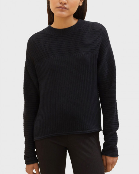 TOM TAILOR WOMEN'S STRUCTURED PULLOVER - 1038123
