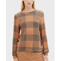 TOM TAILOR WOMEN'S CHECKERED BLOUSE - 1038171 - BROWN