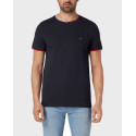 TOMMY HILFIGER ΑΝΔΡΙΚΟ T-SHIRT ΠΙΚΕ ΣΤΕΝΗ ΓΡΑΜΜΗ - MW0MW34439 - ΑΣΠΡΟ
