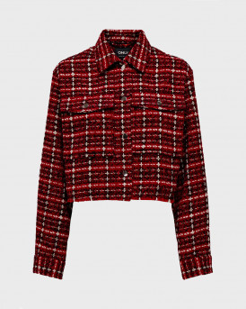 ONLY WOMEN'S CROPPED JACKET - 15306701 - RED