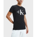 CALVIN KLEIN ΑΝΔΡΙΚΟ T-SHIRT ΣΤΕΝΗ ΓΡΑΜΜΗ - J30J320935 - ΜΑΥΡΟ