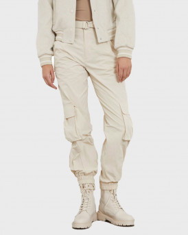 GUESS WOMEN'S CARGO TROUSERS - APW4RB18WFVV0 - BEIGE