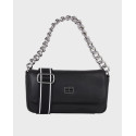TOMMY JEANS CITY-WIDE FLAP WOMEN'S CROSSBODY BAG - AW0AW15936 - BLACK