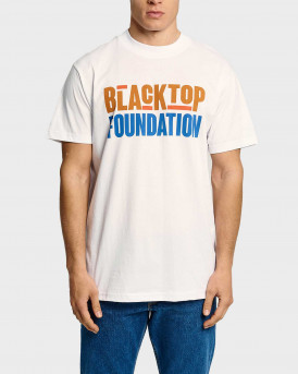 BLACKTOP FOUNDATION MEN'S GRAPHIC T-SHIRT - BL-PMD - WHITE