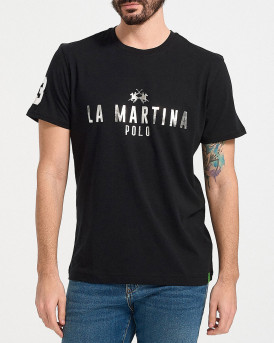 LA MARTINA MEN'S T-SHIRT - ΥΜR322 - BLACK