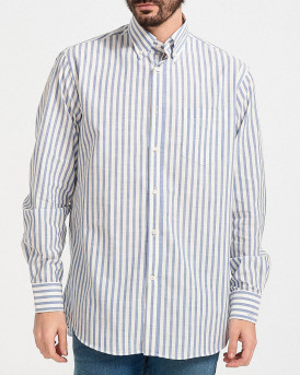 PAUL&SHARK ΑΝΔΡΙΚΟ ΠΟΥΚΑΜΙΣΟ ΚΑΝΟΝΙΚΗ ΓΡΑΜΜΗ 100% ΒΑΜΒΑΚΙ - 24413182R - ΜΠΛΕ ΡΙΓΕ