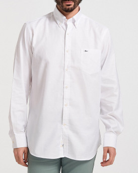 PAUL & SHARK ΑΝΔΡΙΚΟ ΠΟΥΚΑΜΙΣΟ ΚΑΝΟΝΙΚΗ ΓΡΑΜΜΗ 100% ΒΑΜΒΑΚΙ - COP3000 - ΑΣΠΡΟ