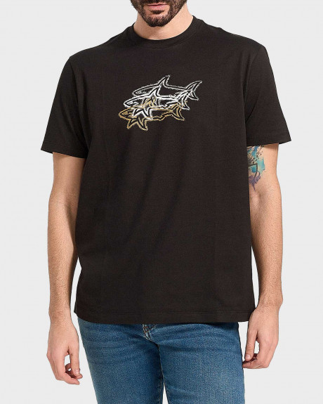 PAUL & SHARK ΑΝΔΡΙΚΟ T-SHIRT ΚΑΝΟΝΙΚΗ ΓΡΑΜΜΗ 100% ΒΑΜΒΑΚΙ - 24411041