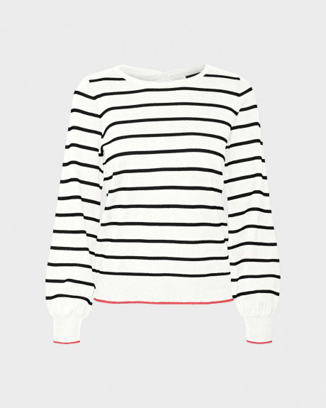 VERO MODA ΓΥΝΑΙΚΕΙΑ ΠΛΕΚΤΗ ΜΠΛΟΥΖΑ ΛΕΠΤΟΜΕΡΕΙΑ ΜΕ ΚΟΥΜΠΙ ΣΤΗΝ ΠΛΑΤΗ - 10300059