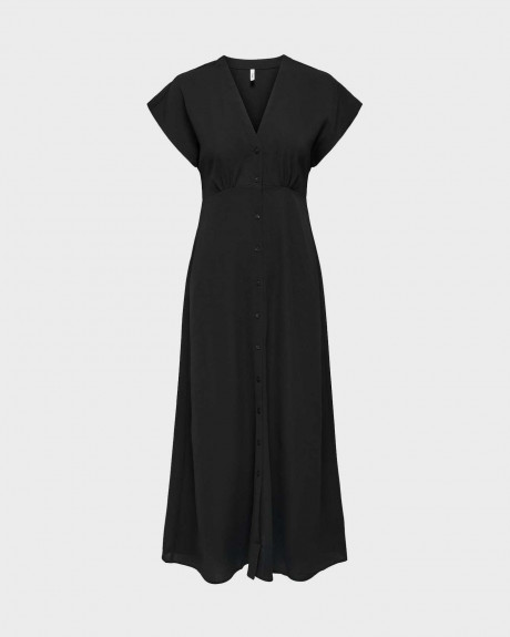 ONLY WOMEN'S LONG DRESS V-NECK REGULAR FIT - 15317841