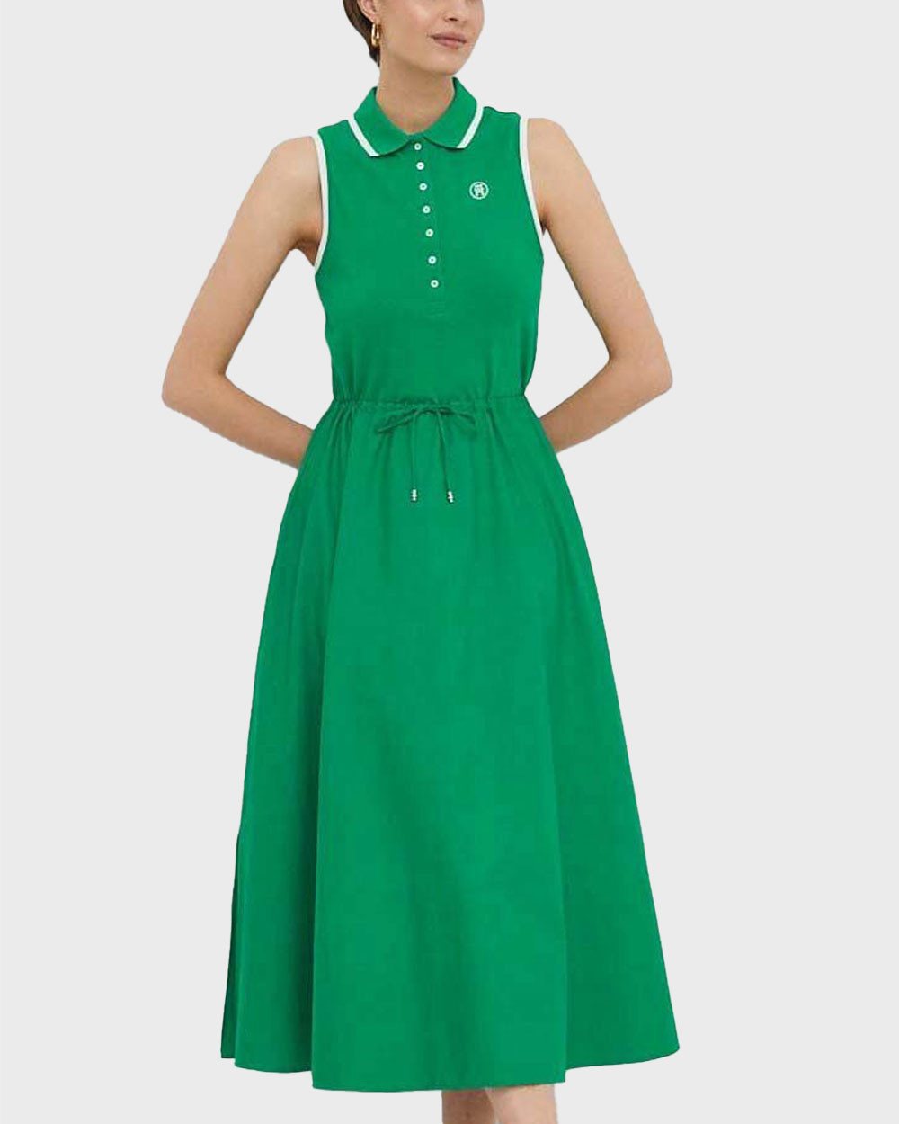 TOMMY HILFIGER WOMEN'S MIDI POLO DRESS - WW0WW41272 - sagiakos-stores.gr