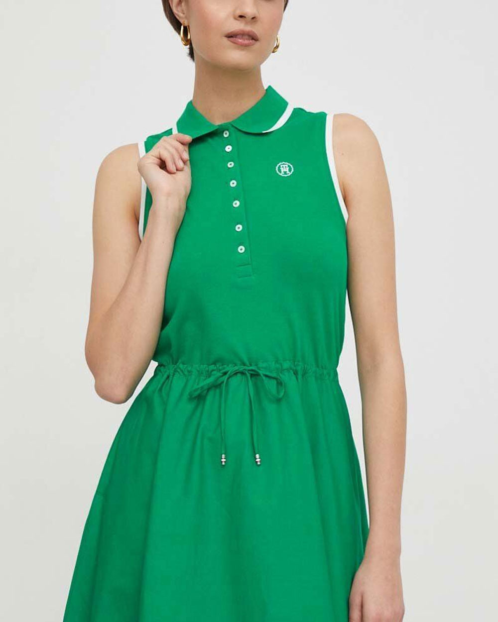 TOMMY HILFIGER WOMEN'S MIDI POLO DRESS - WW0WW41272 - sagiakos-stores.gr