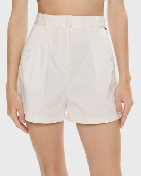 TOMMY JEANS WOMEN'S HIGH WAISTED CHINO SHORTS - DW0DW17775 - ECRU