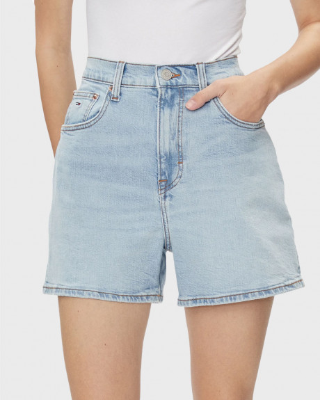 TOMMY JEANS WOMEN'S HIGH WAISTED DENIM SHORTS - DW0DW17645