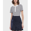 TOMMY HILFIGER WOMEN'S 1985 COLLECTION STRIPPED POLO T-SHIRT - WW0WW39530 - BLUE