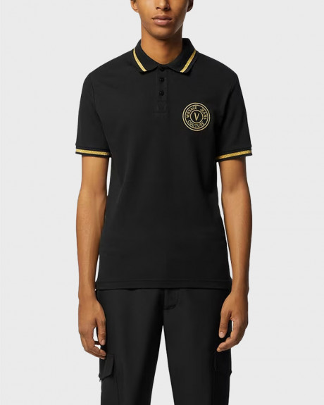 VERSACE V-EMBLEM MEN'S POLO T-SHIRT - 76GAGT02 76UP621
