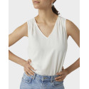 VERO MODA WOMEN'S TOP V-NECK LOOSE FIT - 10286648 - WHITE