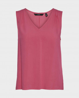VERO MODA WOMEN'S TOP V-NECK LOOSE FIT - 10286648 - CORAL