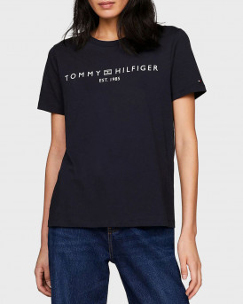 TOMMY HILFIGER WOMEN'S REGULAR FIT T-SHIRT - WW0WW40276 - BLUE