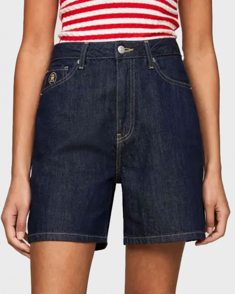 TOMMY HILFIGER ΓΥΝΑΙΚΕΙΟ TH MONOGRAM ΨΗΛΟΜΕΣΟ ΣΟΡΤΣ ΣΕ ΙΣΙΑ ΓΡΑΜΜΗ - WW0WW41325