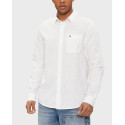 TOMMY JEANS MEN'S LINEN SHIRT - DM0DM18962 - WHITE