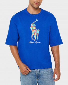 POLO RALPH LAUREN ΑΝΔΡΙΚΗ ΜΠΛΟΥΖΑ O-NECK BIG PONY - 710926611003 - ΡΟΥΑ