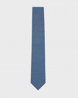 BOSS MEN'S TIE WITH ALL-OVER MICRO PATTERN 100% SILK - 50511236 - BLUE