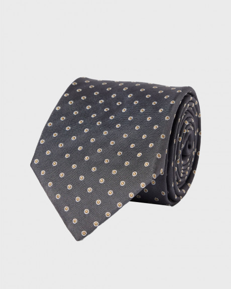 BOSS MEN'S TIE WITH ALL-OVER MICRO PATTERN 100% SILK - 50511254