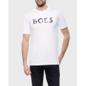 BOSS JERSEY ΑΝΔΡΙΚΟ T-SHIRT ΚΑΝΟΝΙΚΗ ΓΡΑΜΜΗ - 50513382  - ΑΣΠΡΟ