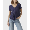 VERO MODA ΓΥΝΑΙΚΕΙΟ T-SHIRT ΜΕ V ΛΑΙΜΟΚΟΨΗ - 10285552 - ΑΣΠΡΟ