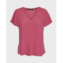 VERO MODA ΓΥΝΑΙΚΕΙΟ T-SHIRT ΜΕ V ΛΑΙΜΟΚΟΨΗ - 10285552 - ΑΣΠΡΟ