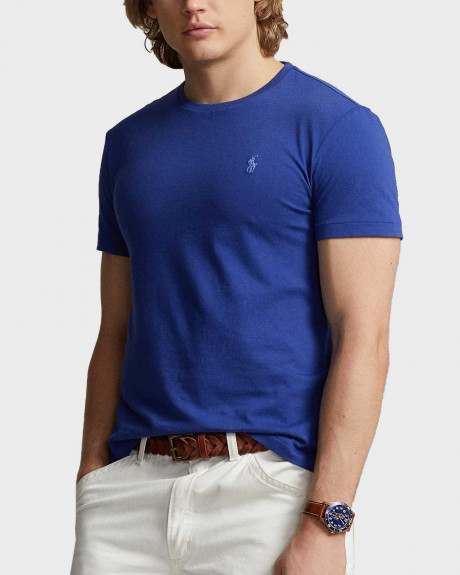 POLO RALPH LAUREN ΑΝΔΡΙΚΗ ΜΠΛΟΥΖΑ ΣΤΕΝΗ ΓΡΑΜΜΗ O-NECK JERSEY - 710671438353
