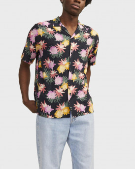 JACK & JONES JORLUKE MEN'S SHORT SLEEVE SHIRT - 12250537 - BLUE