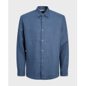 JACK & JONES MEN'S LINEN SHIRT - 12251844 - BLUE