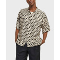 JACK & JONES JORMARSHALL MEN'S SHORT SLEEVE SHIRT - 12252270 - BLACK