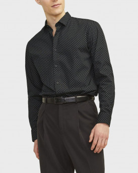 JACK&JONES MEN'S SHIRT - 12254540 - BLACK