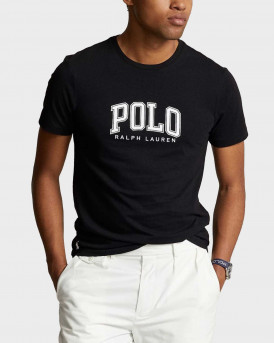 POLO RALPH LAUREN ΑΝΔΡΙΚΟ T-SHIRT ΚΑΝΟΝΙΚΗ ΓΡΑΜΜΗ 100% ΒΑΜΒΑΚΙ - 710934714001 - ΜΑΥΡΟ