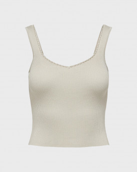 ONLY WOMEN'S KNIT TOP - 15314615 - ECRU